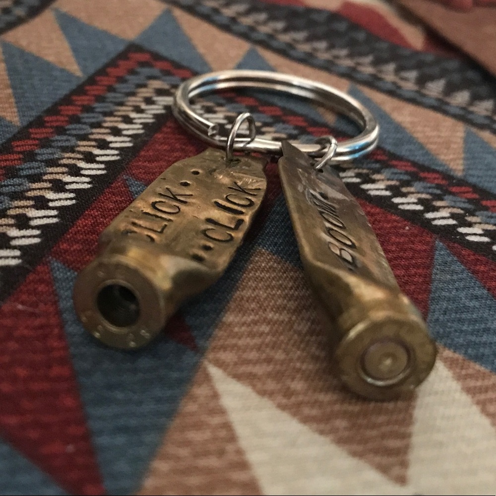 Bullet Casing Keychain- Click Click Boom - Picture 2 of 3
